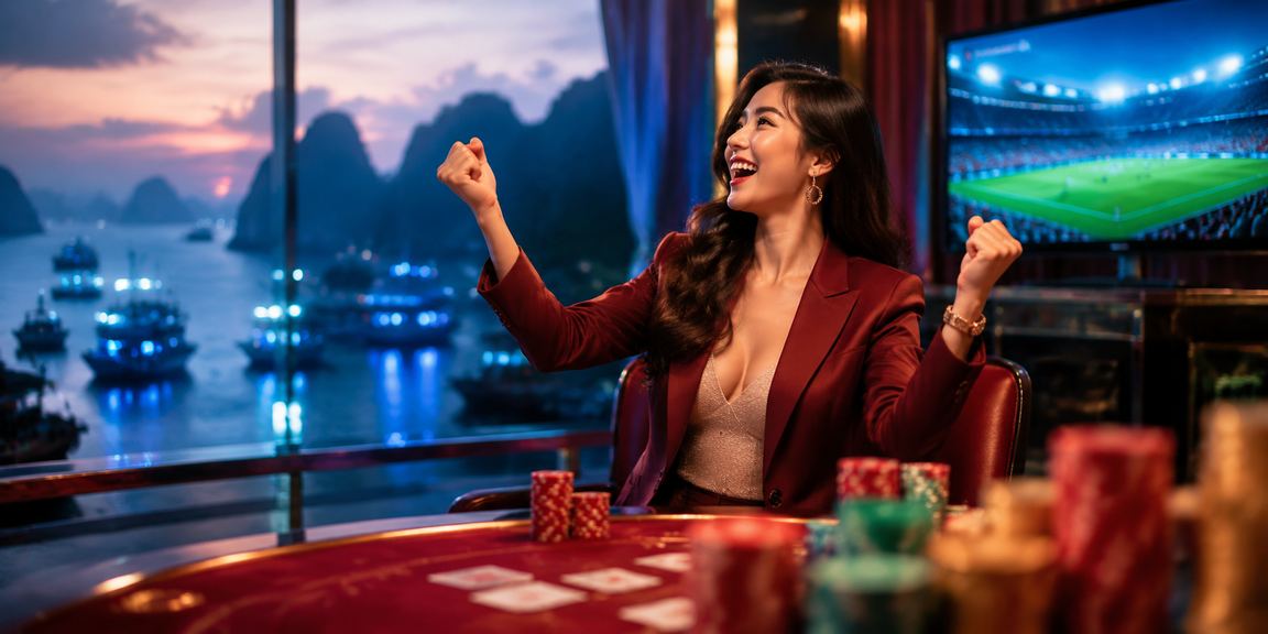Khung cảnh vịnh Hạ Long gợi cảm giác thư giãn khi chơi baccarat trực tuyến